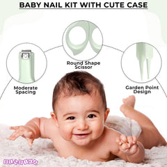Baby Nail Cutter Grooming Kit for New Born Kids (Green)