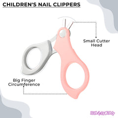 Baby Nail Cutter Grooming Kit for New Born Kids (Light Pink)