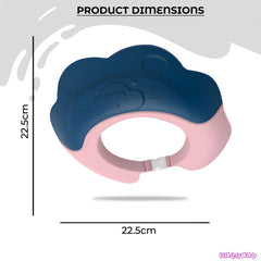 Soft Bathing Baby Shower Cap for Eye Protection and Hair Wash (Blue Pink)