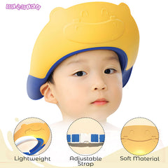 Soft Bathing Baby Shower Cap for Eye Protection and Hair Wash (Blue)