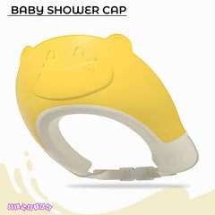 Soft Bathing Baby Shower Cap for Eye Protection and Hair Wash (Yellow)