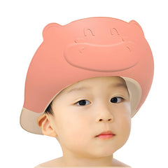 Soft Bathing Baby Shower Cap for Eye Protection and Hair Wash (Pink)
