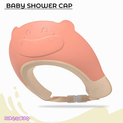 Soft Bathing Baby Shower Cap for Eye Protection and Hair Wash (Pink)