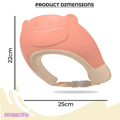 Soft Bathing Baby Shower Cap for Eye Protection and Hair Wash (Pink)