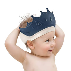 Soft Bathing Baby Shower Cap for Eye Protection and Hair Wash (Blue)