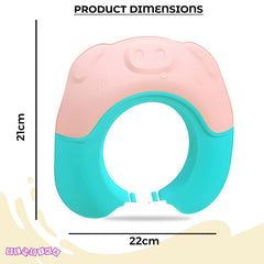 Soft Bathing Baby Shower Cap for Eye Protection and Hair Wash (Pink)