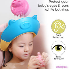 Soft Bathing Baby Shower Cap for Eye Protection and Hair Wash (Sapphire)
