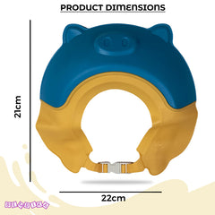 Soft Bathing Baby Shower Cap for Eye Protection and Hair Wash (Blue)