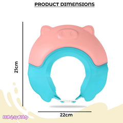 Soft Bathing Baby Shower Cap for Eye Protection and Hair Wash (Piggy Pink)