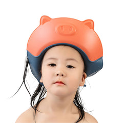 Soft Bathing Baby Shower Cap for Eye Protection and Hair Wash (Red)