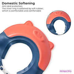 Soft Bathing Baby Shower Cap for Eye Protection and Hair Wash (Red)