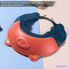 Soft Bathing Baby Shower Cap for Eye Protection and Hair Wash (Red)