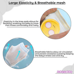 Baby Crawling Anti-Slip Knee pads (White)