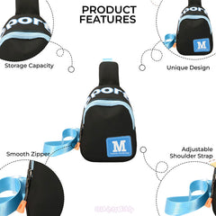 Baby Essential Adorable and Functional Baby Shoulder Bag for Kids (Black)