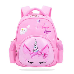 Kindergarten Cute Cartoon Kids School Bag for Boys and Girls (Pink)