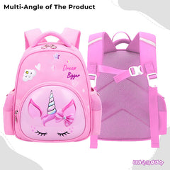 Kindergarten Cute Cartoon Kids School Bag for Boys and Girls (Pink)