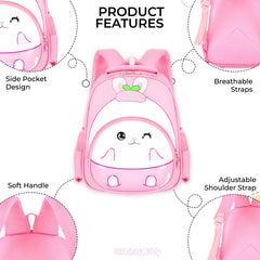 Kindergarten Cute Cartoon Kids School Bag for Boys and Girls (Rabbit Pink)