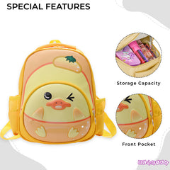 Kindergarten Cute Cartoon Kids School Bag for Boys and Girls (Yellow)