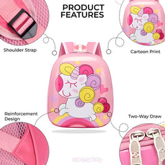 Kindergarten Cute Cartoon Kids School Bag for Boys and Girls (Pink)