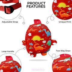 Kindergarten Cute Cartoon Kids School Bag for Boys and Girls (Red)