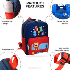 Kindergarten Cute Cartoon Kids School Bag for Boys and Girls (Red)