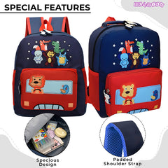 Kindergarten Cute Cartoon Kids School Bag for Boys and Girls (Red)