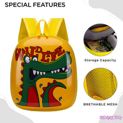 Kindergarten Cute Cartoon Kids School Bag for Boys and Girls (Mustard)