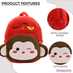 Kindergarten Cute Cartoon Kids School Bag for Boys and Girls (Red)