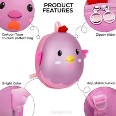 Kindergarten Cute Cartoon Kids School Bag for Boys and Girls (Purple)