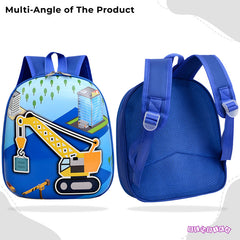 Kindergarten Cute Cartoon Kids School Bag for Boys and Girls (Crane Print - 3D)