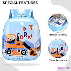 Kindergarten Cute Cartoon Kids School Bag for Boys and Girls (forklift Print - 3D)