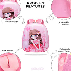 Kindergarten Cute Cartoon Kids School Bag for Boys and Girls (Pink)