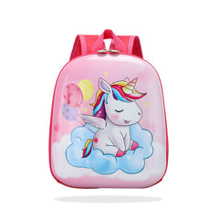 Kindergarten Cute Cartoon Kids School Bag for Boys and Girls (Unicorn Baby Pink)