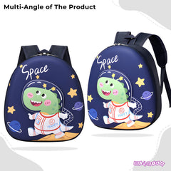 Kindergarten Cute Cartoon Kids School Bag for Boys and Girls (Astro Dino Black)