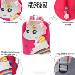 Kindergarten Cute Cartoon Kids School Bag for Boys and Girls (Pink)
