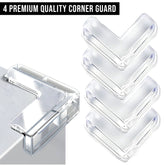 Baby Safety Corner Guards Furniture Edges (PVC L Shaped 4 Pcs)