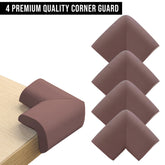 Baby Safety Corner Guards Furniture Edges (Foam L Shaped Brown 4Pcs)