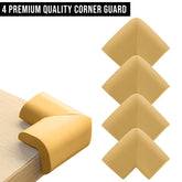 Baby Safety Corner Guards Furniture Edges (Foam L Shaped|Yellow 4 Pcs)