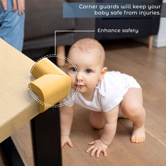 Baby Safety Corner Guards Furniture Edges (Foam L Shaped|Yellow 4 Pcs)