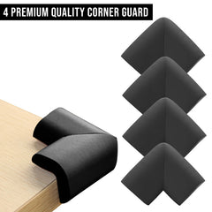 Baby Safety Corner Guards Furniture Edges (Foam L Shaped Black 4Pcs)