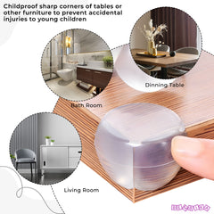 Baby Safety Corner Guards Furniture Edges (PVC Sphere Shaped|8 Pcs)