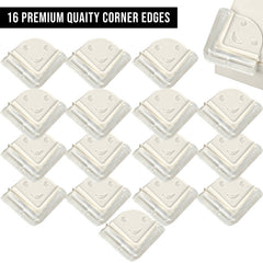 Baby Safety Corner Guards Furniture Edges (L Smiley Shaped 16 Pcs)