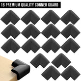 Baby Safety Corner Guards Furniture Edges (Foam L Shaped Black 16Pcs)
