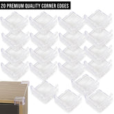Baby Safety Corner Guards Furniture Edges (L Square Shaped Set of 20)