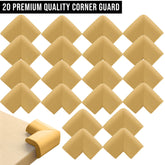 Baby Safety Corner Guards Furniture Edges (Foam L Shaped Yellow 20Pcs)