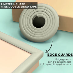 Baby Safety Edge & Corner Guards Furniture Edges (L-Shape) (Grey)