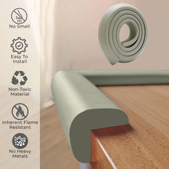 Baby Safety Edge & Corner Guards Furniture Edges (L-Shape) (Grey)
