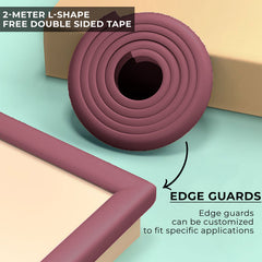 Baby Safety Edge & Corner Guards Furniture Edges (L-Shape) (Maroon)