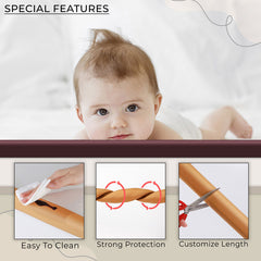 Baby Safety Edge & Corner Guards Furniture Edges (L-Shape) (Maroon)