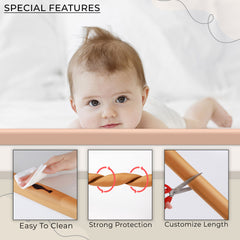 Baby Safety Edge Guards Furniture Edges (Foam L Shape|Peach)